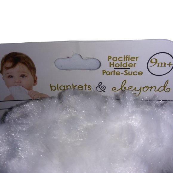 Blankets & Beyond Plush White Bear Lovey NuNu Swirls Blanket Pacifier Holder NEW - Picture 4 of 9
